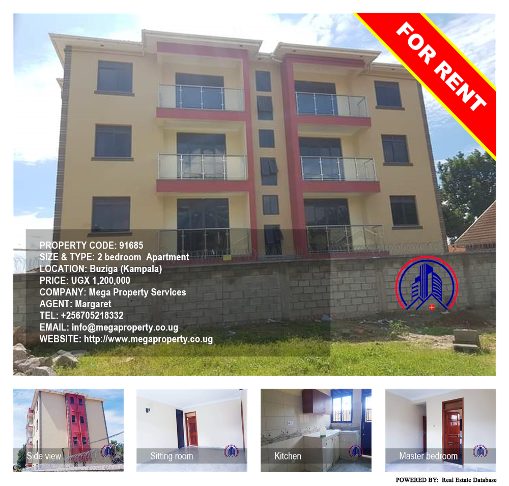 2 bedroom Apartment  for rent in Buziga Kampala Uganda, code: 91685