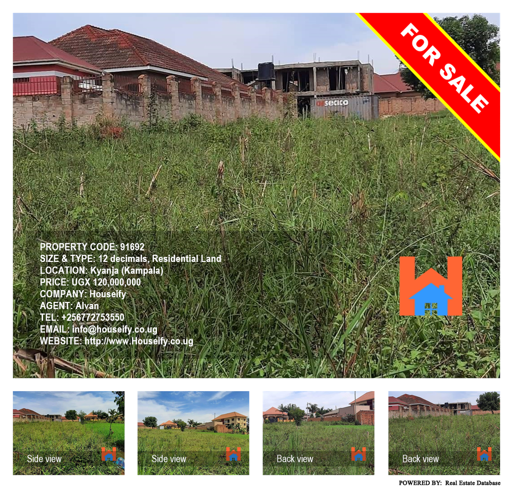 Residential Land  for sale in Kyanja Kampala Uganda, code: 91692