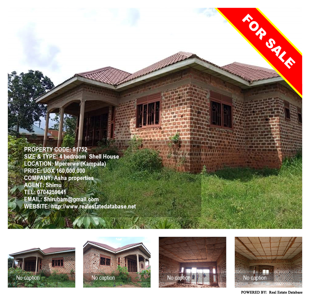 4 bedroom Shell House  for sale in Mpererwe Kampala Uganda, code: 91752