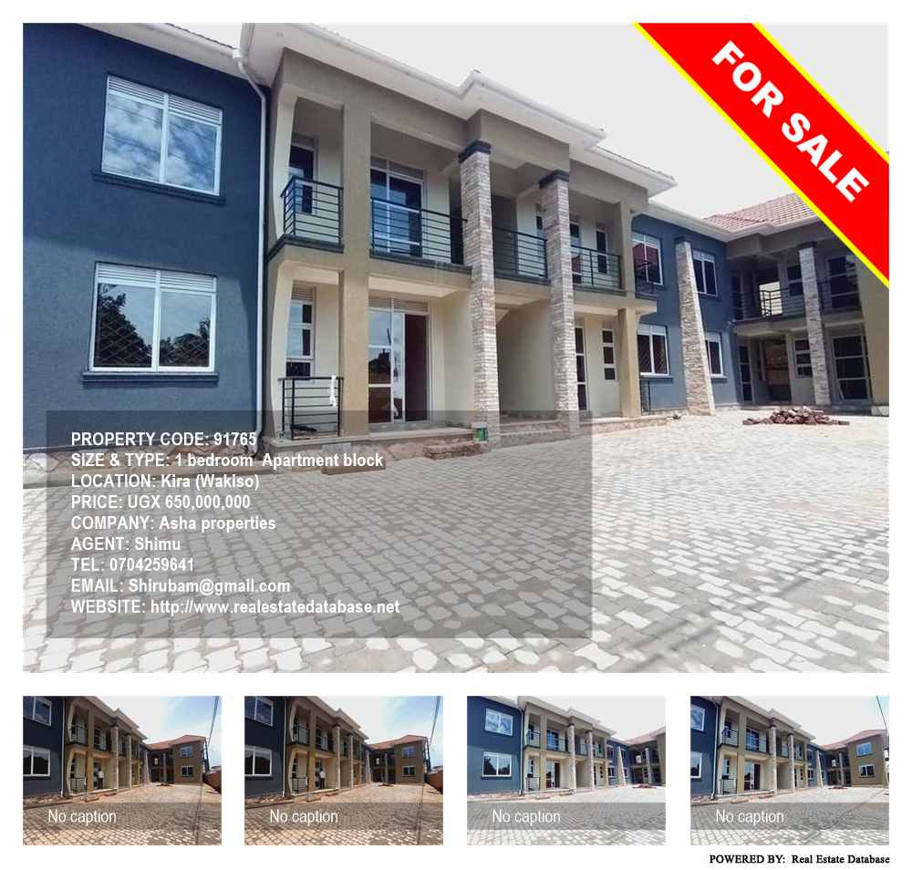 1 bedroom Apartment block  for sale in Kira Wakiso Uganda, code: 91765
