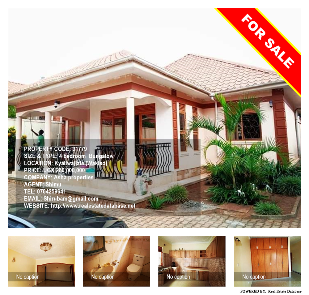 4 bedroom Bungalow  for sale in Kyaliwajjala Wakiso Uganda, code: 91779