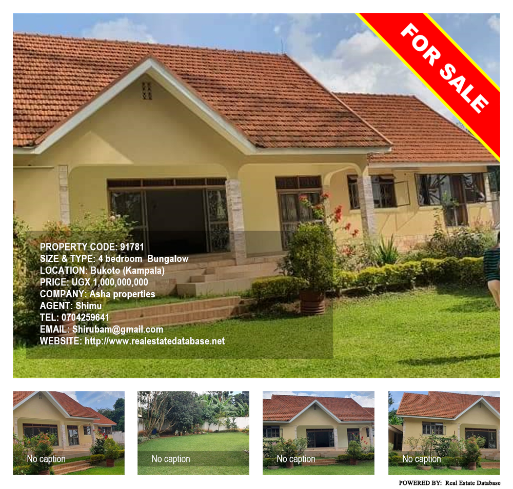 4 bedroom Bungalow  for sale in Bukoto Kampala Uganda, code: 91781