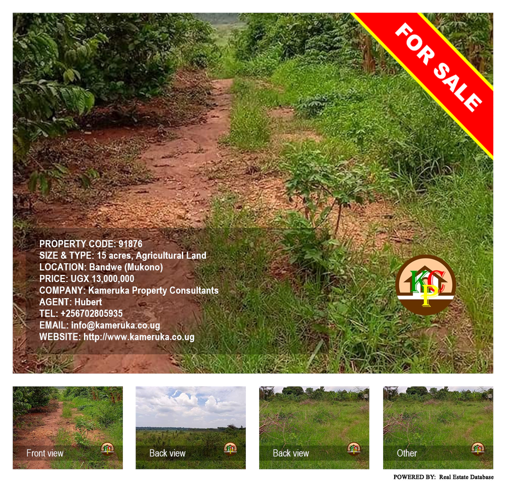 Agricultural Land  for sale in Bandwe Mukono Uganda, code: 91876