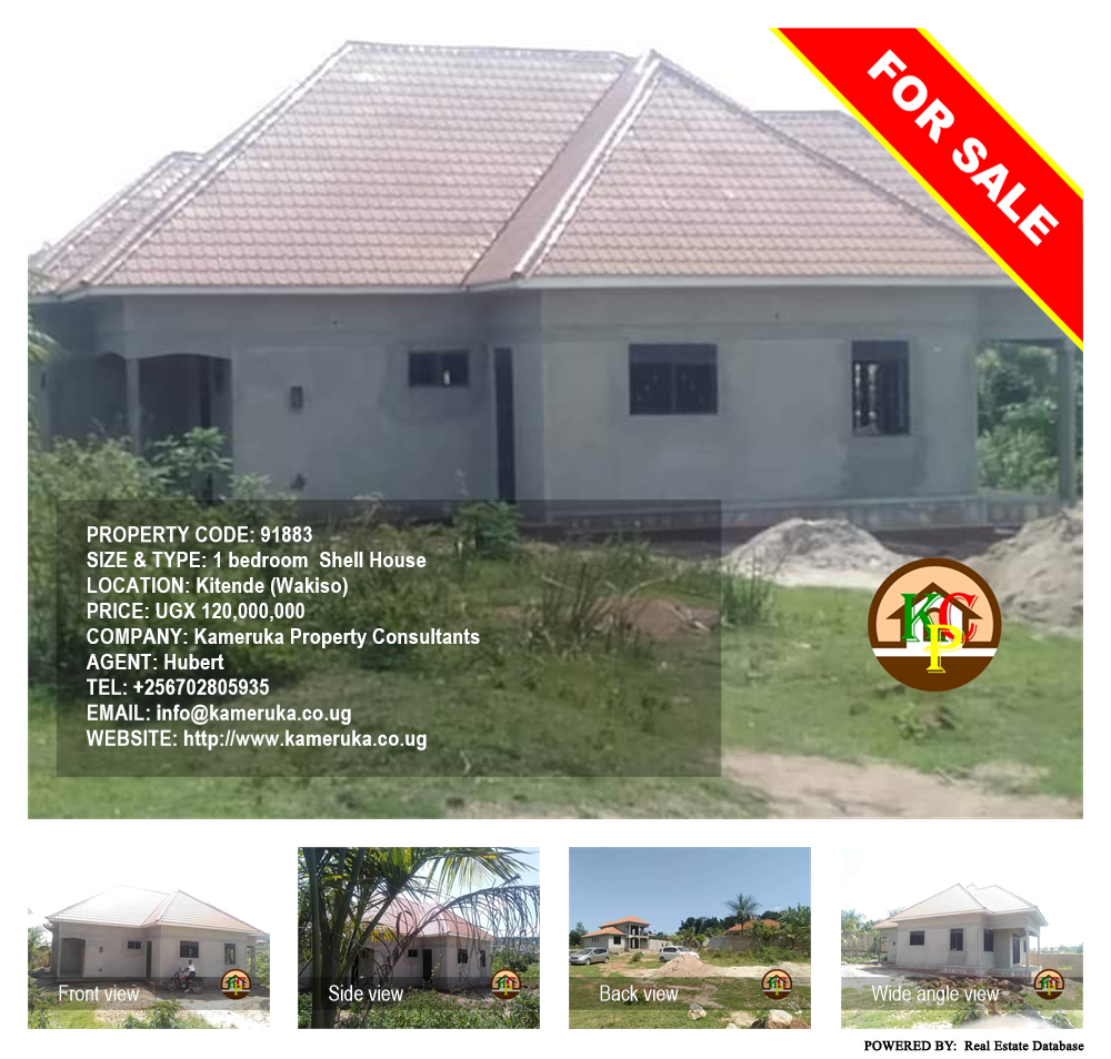 1 bedroom Shell House  for sale in Kitende Wakiso Uganda, code: 91883