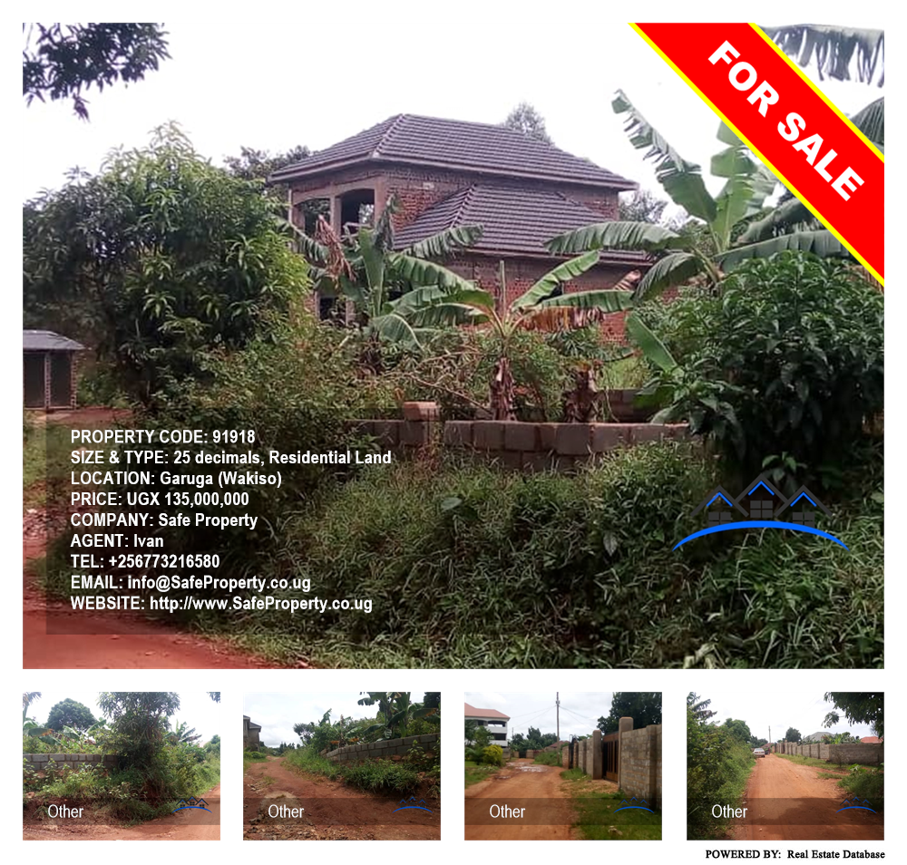 Residential Land  for sale in Garuga Wakiso Uganda, code: 91918