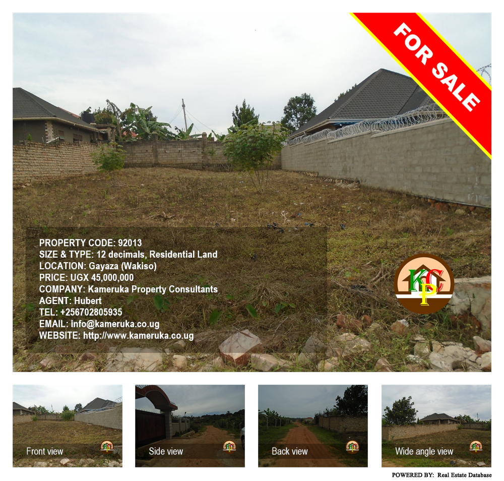 Residential Land  for sale in Gayaza Wakiso Uganda, code: 92013