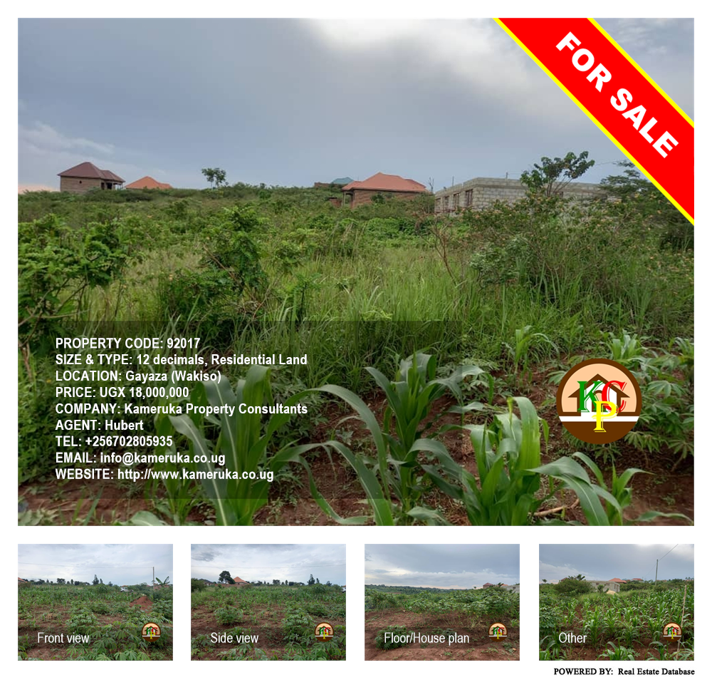 Residential Land  for sale in Gayaza Wakiso Uganda, code: 92017