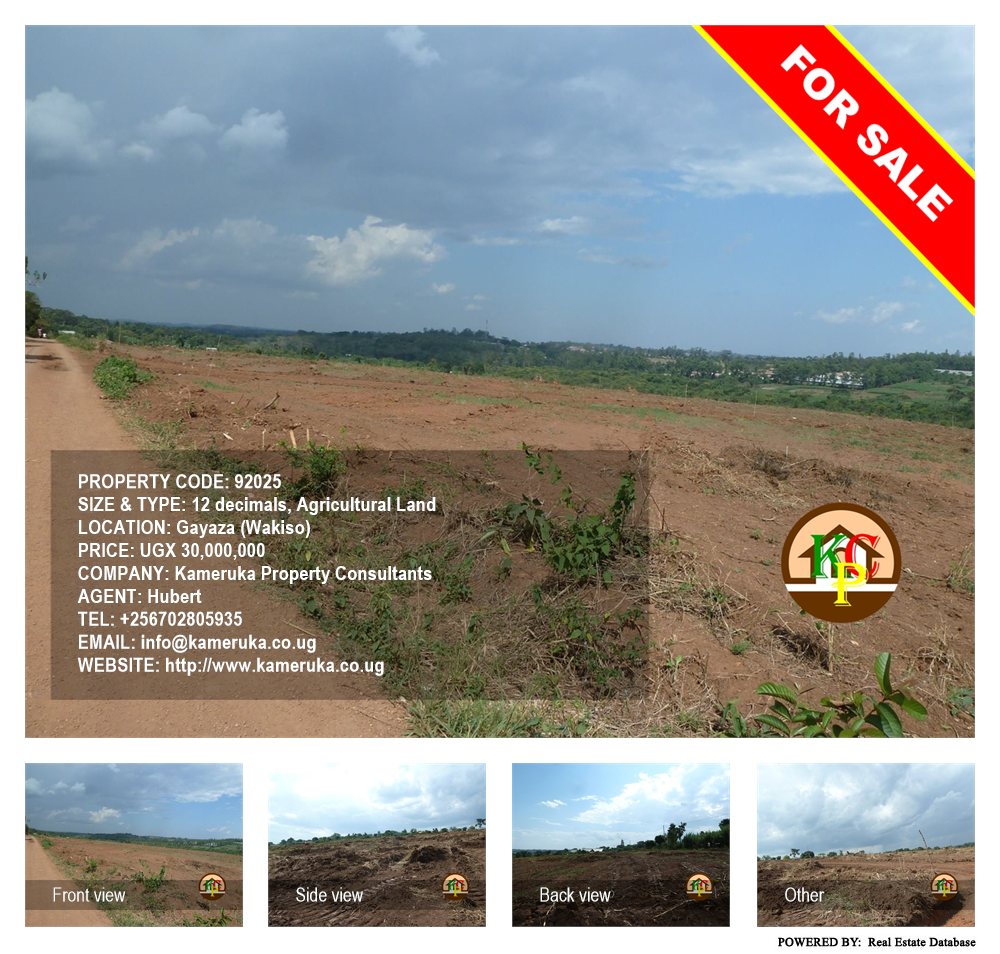 Agricultural Land  for sale in Gayaza Wakiso Uganda, code: 92025