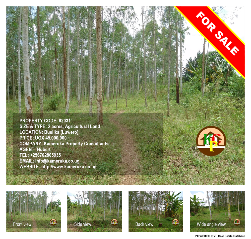 Agricultural Land  for sale in Busiika Luweero Uganda, code: 92031