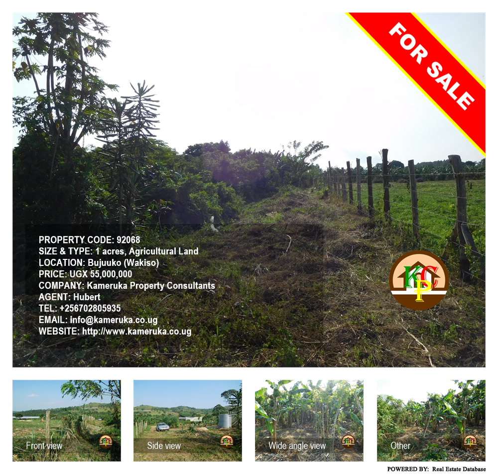 Agricultural Land  for sale in Bujuuko Wakiso Uganda, code: 92068