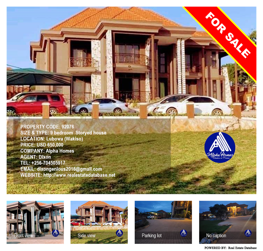 9 bedroom Storeyed house  for sale in Lubowa Wakiso Uganda, code: 92076