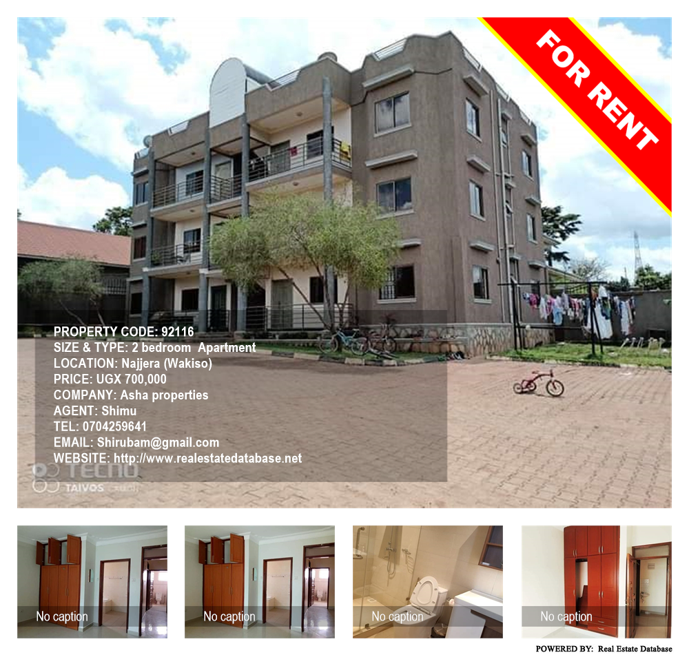 2 bedroom Apartment  for rent in Najjera Wakiso Uganda, code: 92116