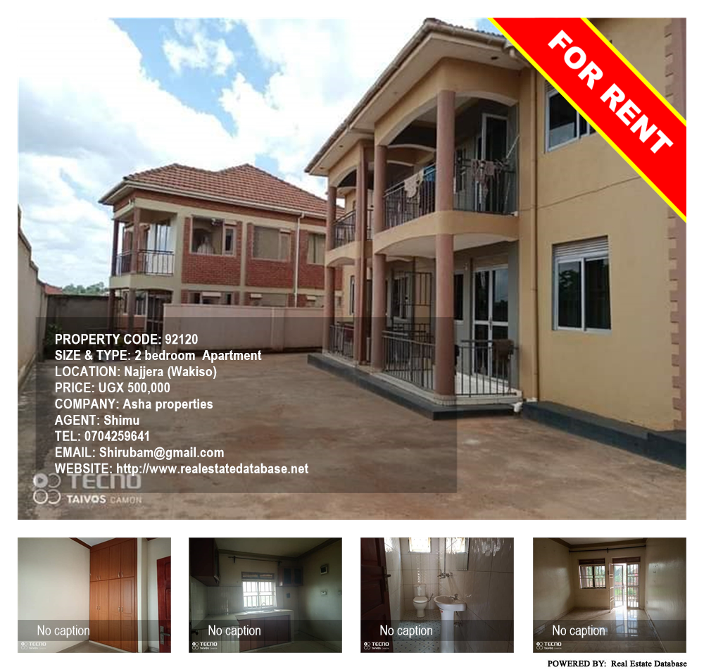 2 bedroom Apartment  for rent in Najjera Wakiso Uganda, code: 92120