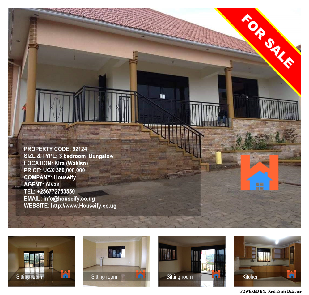 3 bedroom Bungalow  for sale in Kira Wakiso Uganda, code: 92124