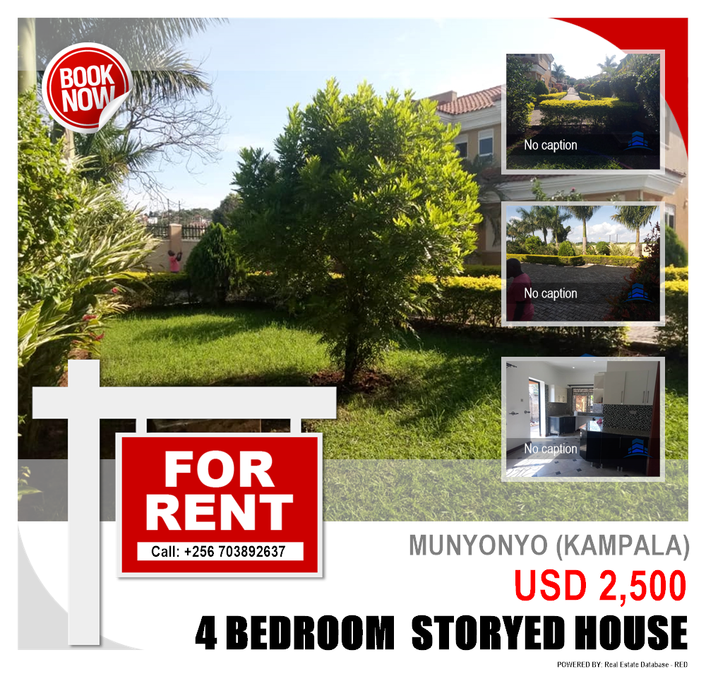 4 bedroom Storeyed house  for rent in Munyonyo Kampala Uganda, code: 92127