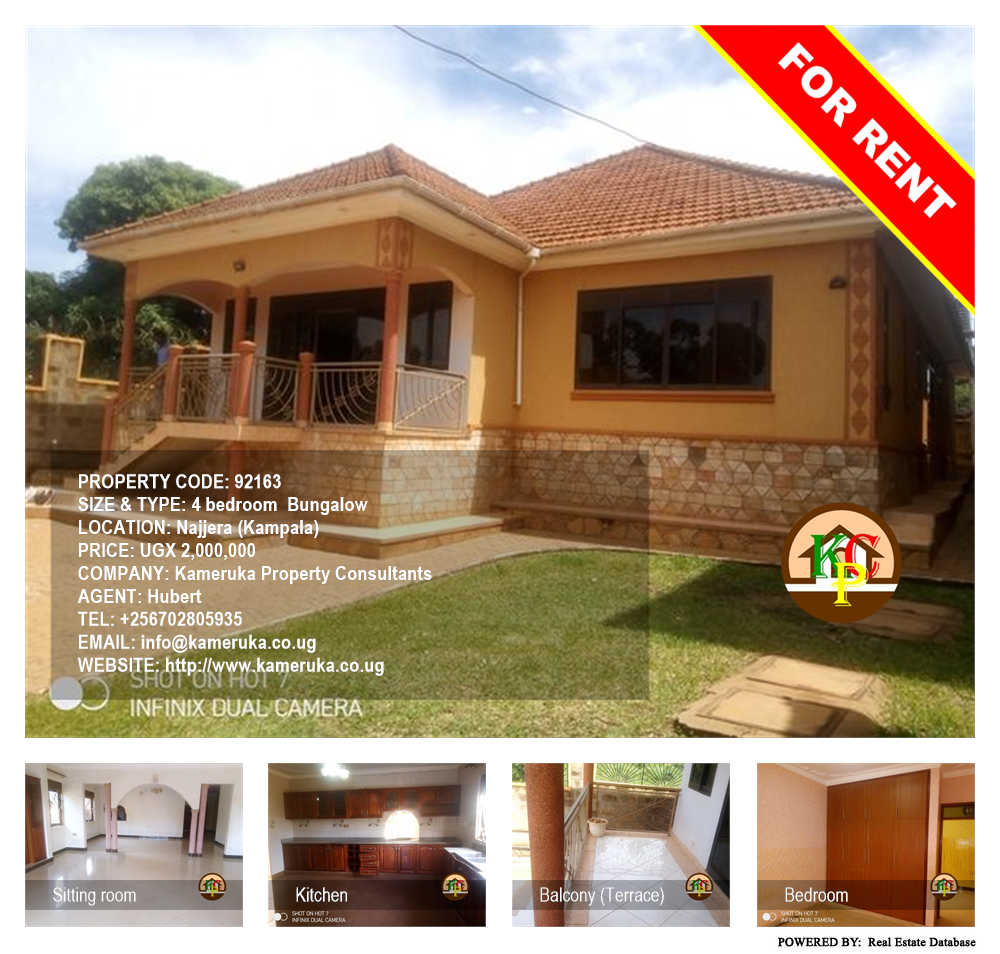 4 bedroom Bungalow  for rent in Najjera Kampala Uganda, code: 92163