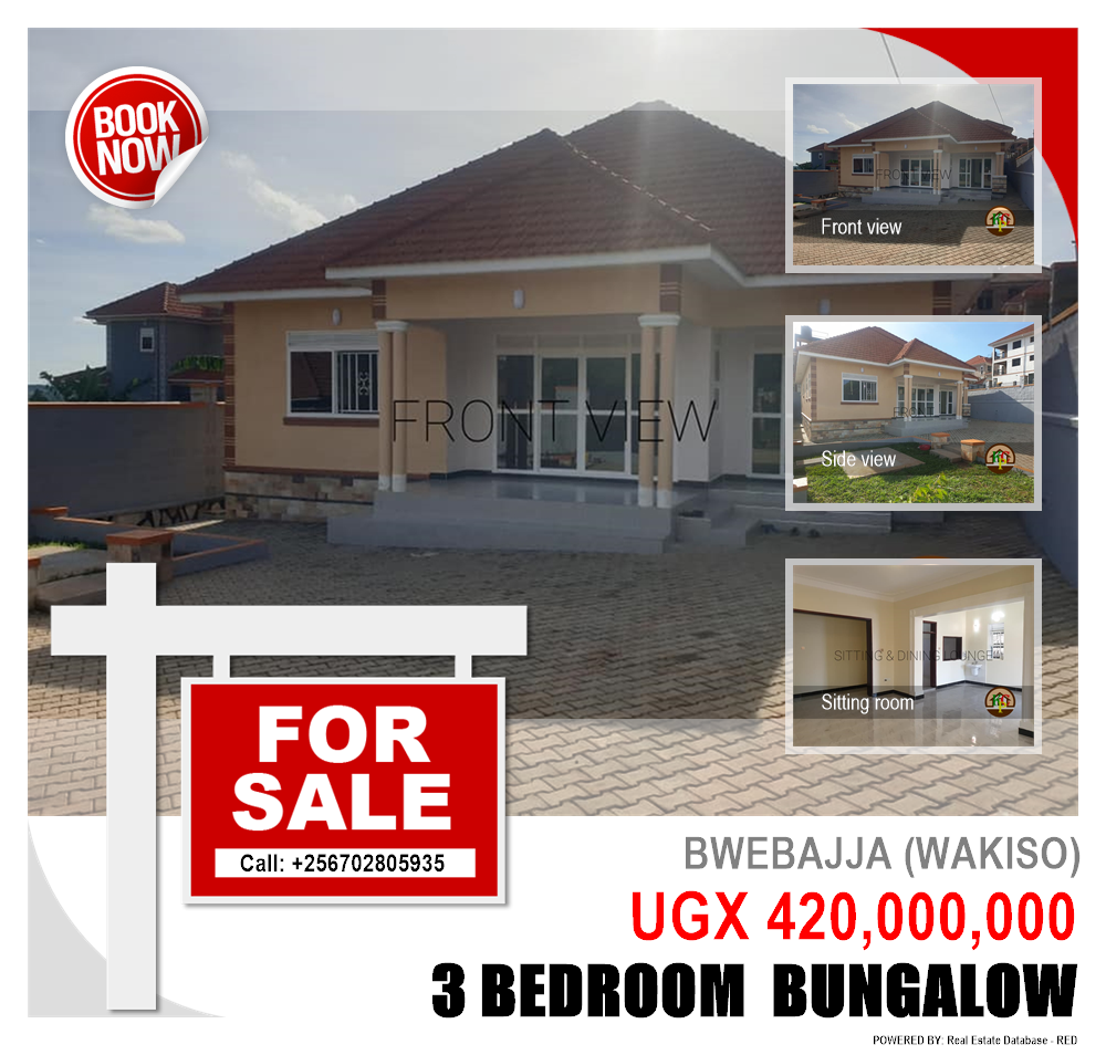 3 bedroom Bungalow  for sale in Bwebajja Wakiso Uganda, code: 92196