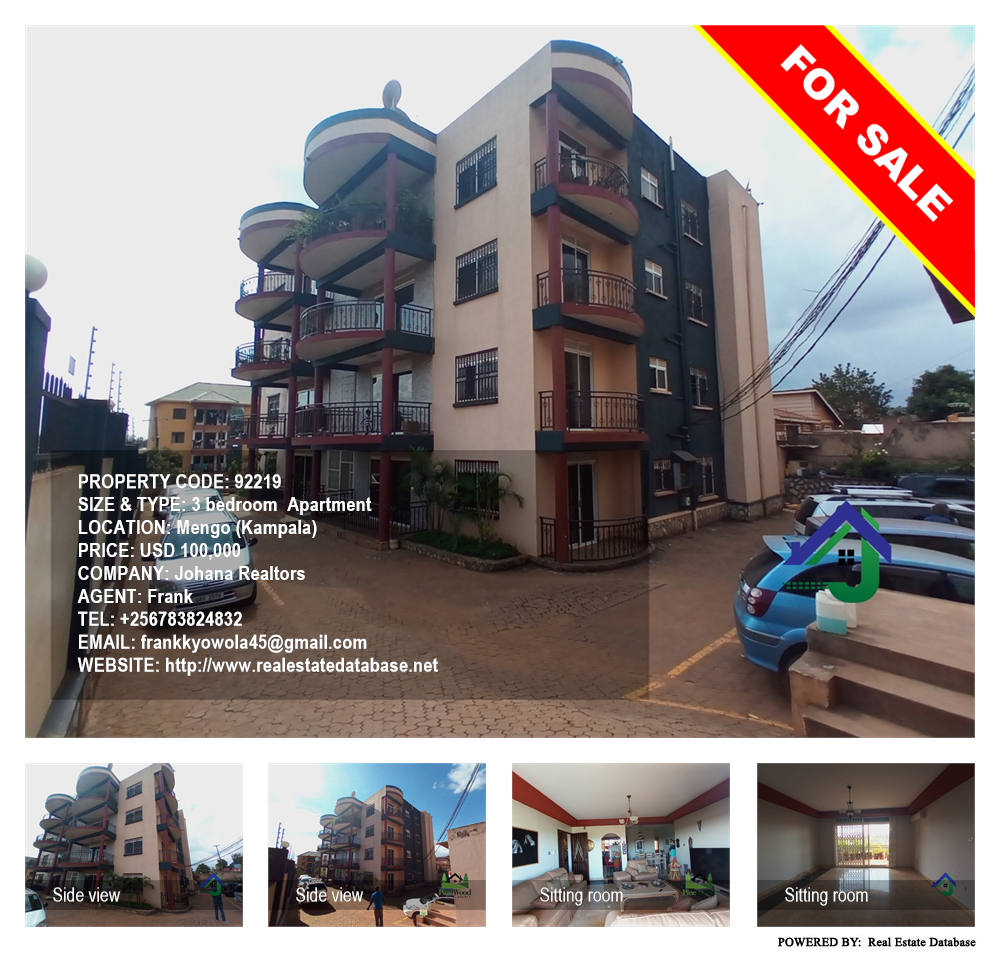 3 bedroom Apartment  for sale in Mengo Kampala Uganda, code: 92219