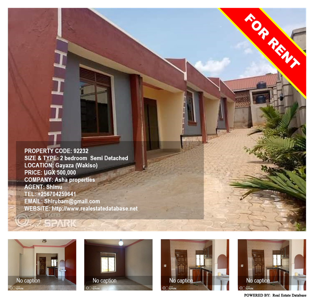 2 bedroom Semi Detached  for rent in Gayaza Wakiso Uganda, code: 92232