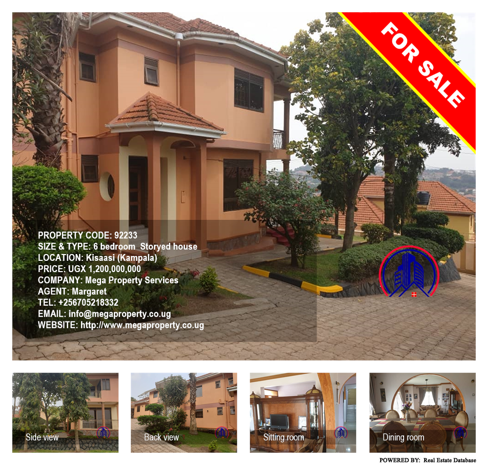 6 bedroom Storeyed house  for sale in Kisaasi Kampala Uganda, code: 92233