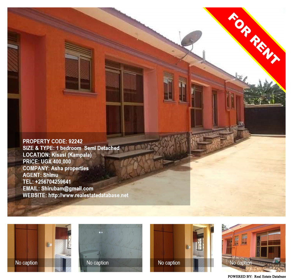 1 bedroom Semi Detached  for rent in Kisaasi Kampala Uganda, code: 92242