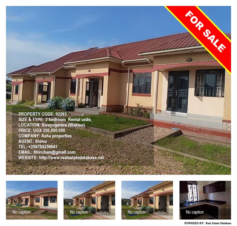 2 bedroom Rental units  for sale in Bweyogerere Wakiso Uganda, code: 92263