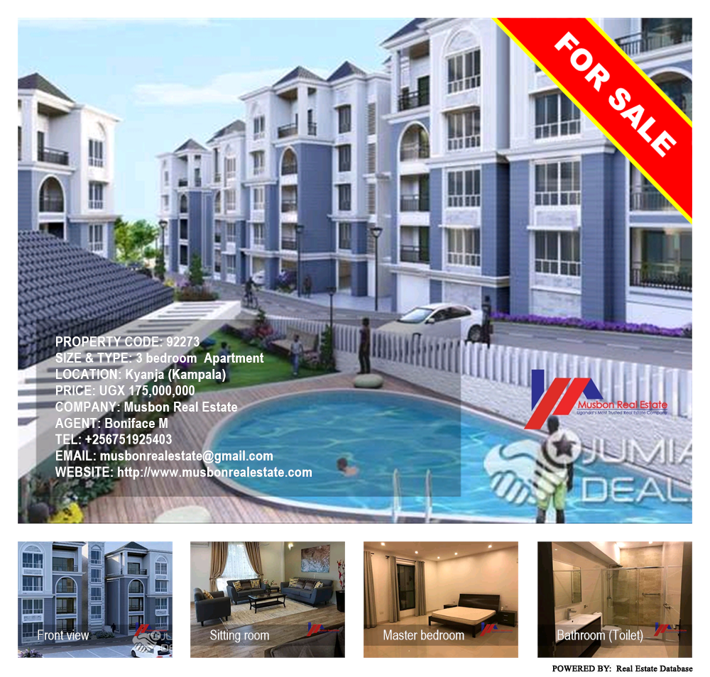 3 bedroom Apartment  for sale in Kyanja Kampala Uganda, code: 92273