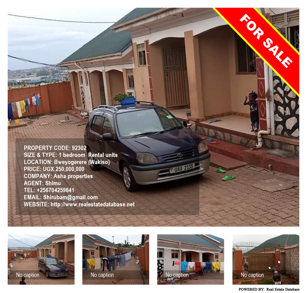 1 bedroom Rental units  for sale in Bweyogerere Wakiso Uganda, code: 92302