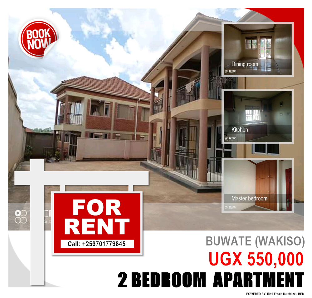 2 bedroom Apartment  for rent in Buwaate Wakiso Uganda, code: 92310