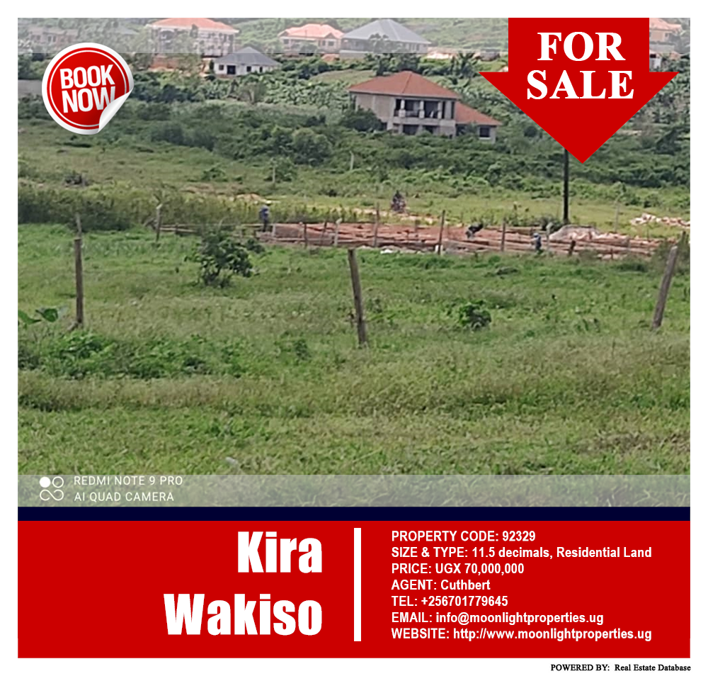 Residential Land  for sale in Kira Wakiso Uganda, code: 92329