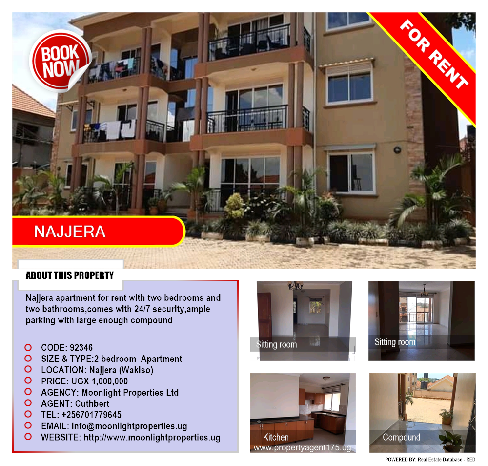 2 bedroom Apartment  for rent in Najjera Wakiso Uganda, code: 92346