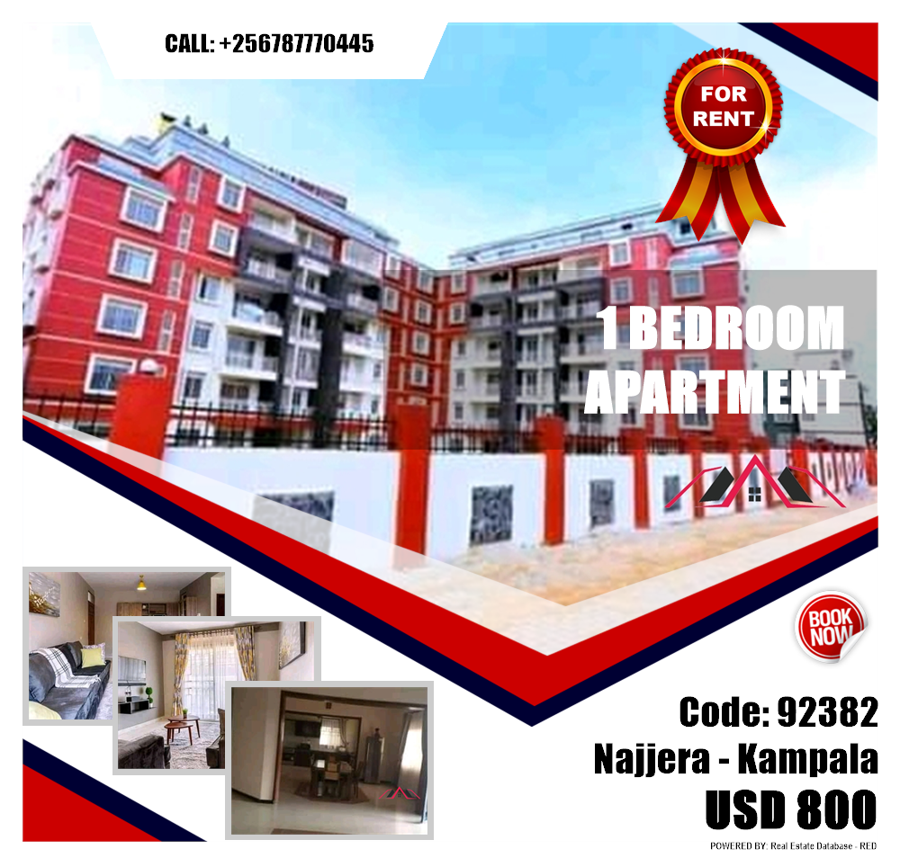 1 bedroom Apartment  for rent in Najjera Kampala Uganda, code: 92382