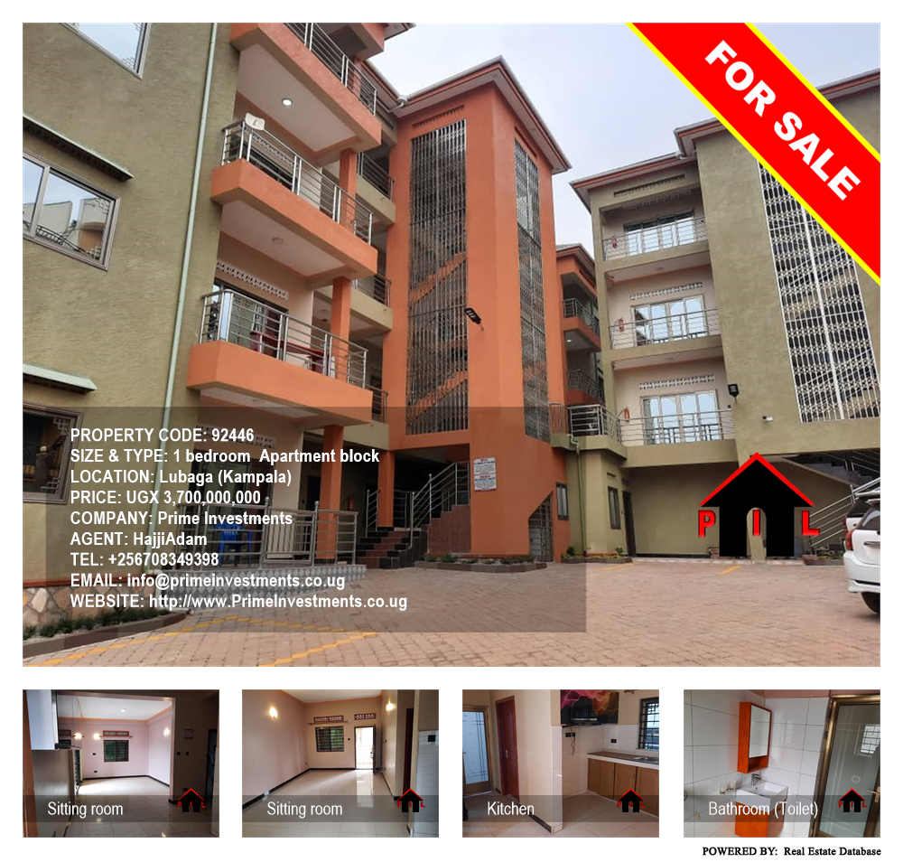 1 bedroom Apartment block  for sale in Lubaga Kampala Uganda, code: 92446