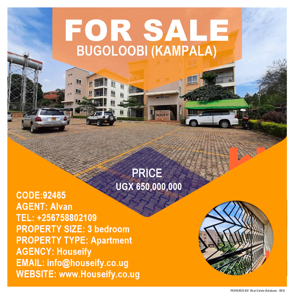 3 bedroom Apartment  for sale in Bugoloobi Kampala Uganda, code: 92465