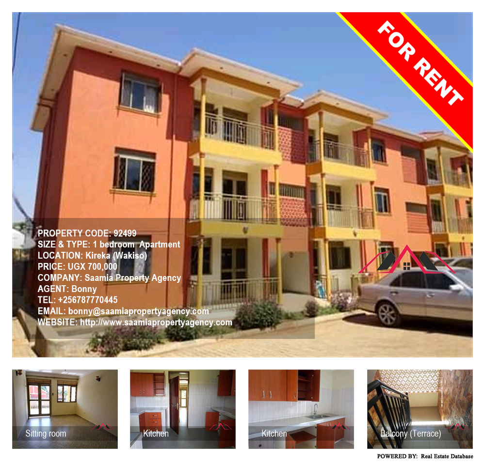 1 bedroom Apartment  for rent in Kireka Wakiso Uganda, code: 92499