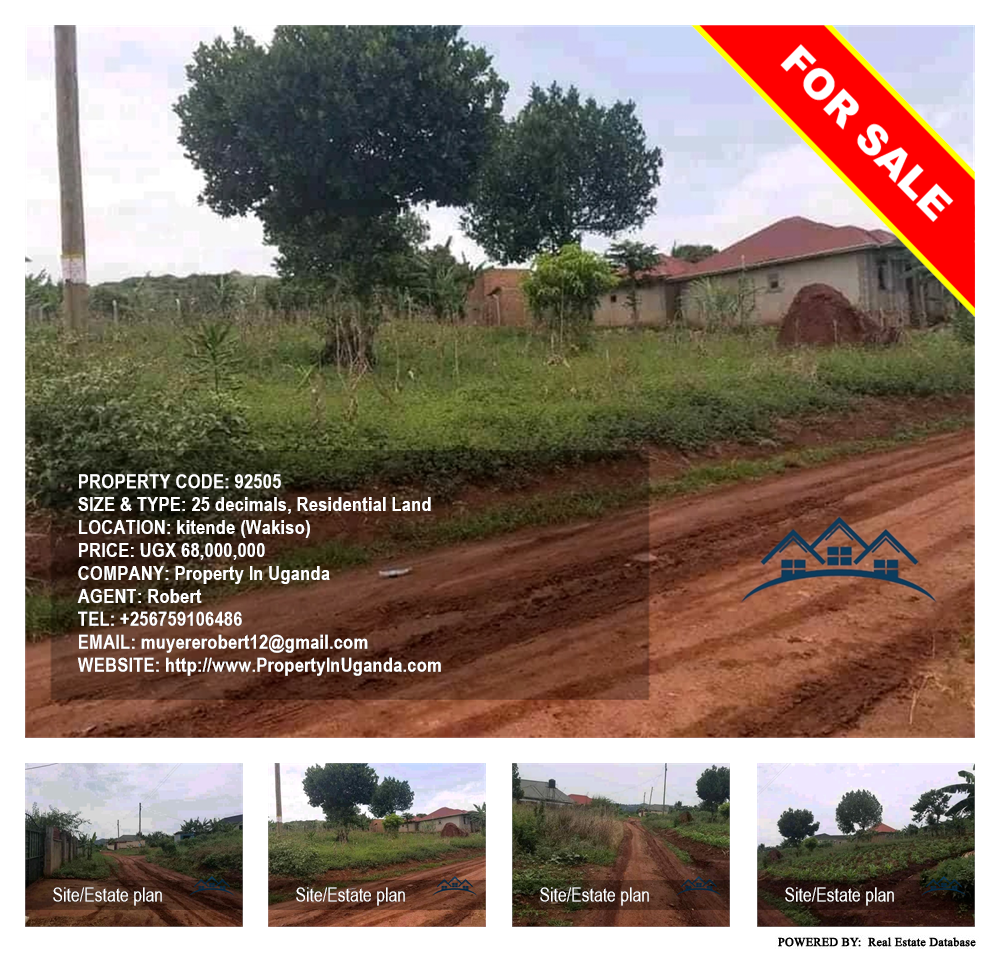 Residential Land  for sale in Kitende Wakiso Uganda, code: 92505