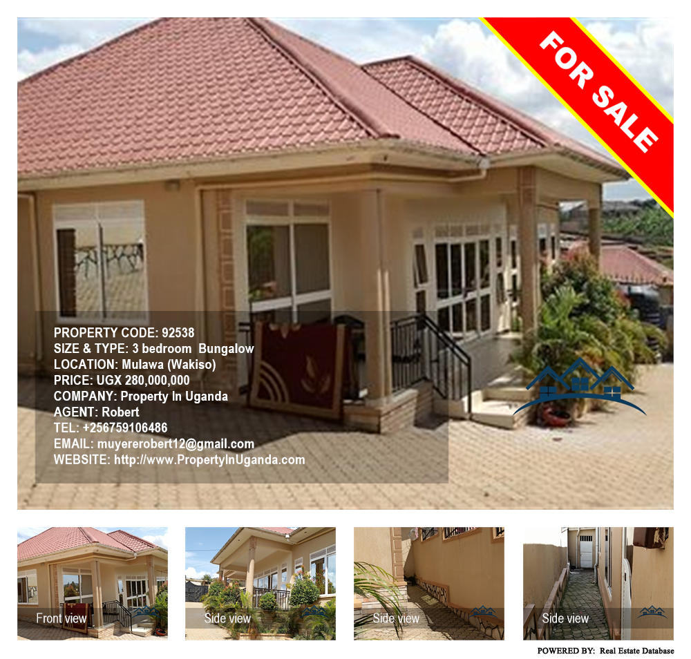 3 bedroom Bungalow  for sale in Mulawa Wakiso Uganda, code: 92538