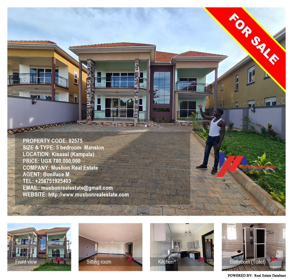 5 bedroom Mansion  for sale in Kisaasi Kampala Uganda, code: 92575