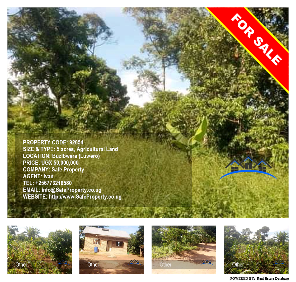 Agricultural Land  for sale in Buzibwela Luweero Uganda, code: 92654
