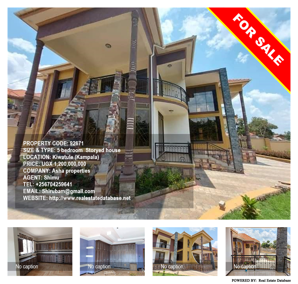 5 bedroom Storeyed house  for sale in Kiwaatule Kampala Uganda, code: 92671