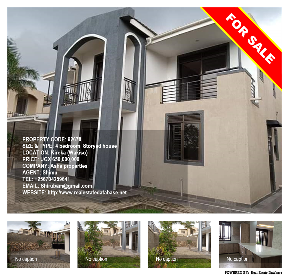 4 bedroom Storeyed house  for sale in Kireka Wakiso Uganda, code: 92678