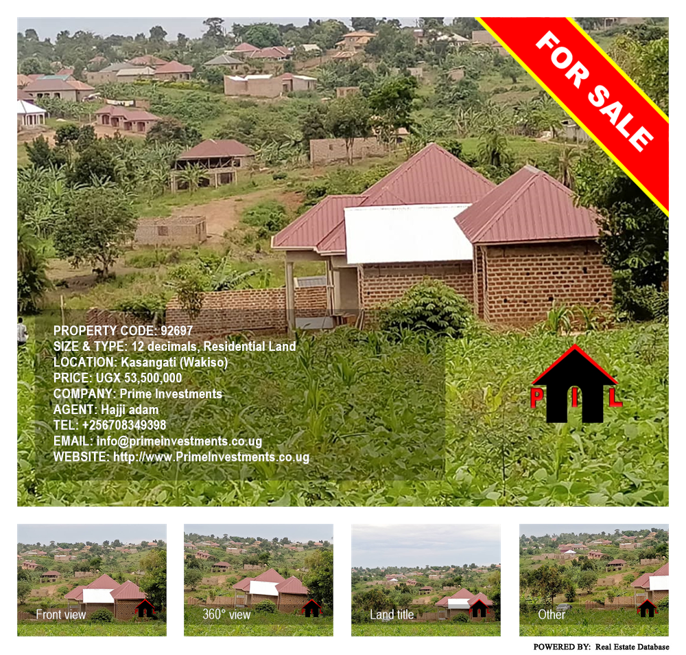 Residential Land  for sale in Kasangati Wakiso Uganda, code: 92697