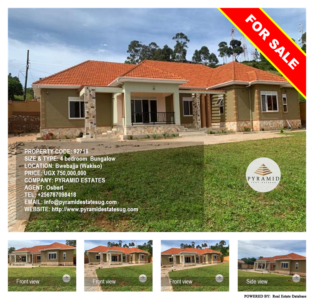 4 bedroom Bungalow  for sale in Bwebajja Wakiso Uganda, code: 92718