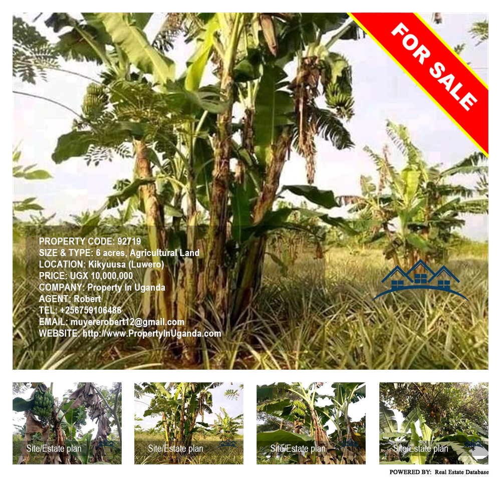Agricultural Land  for sale in Kikyuusa Luweero Uganda, code: 92719