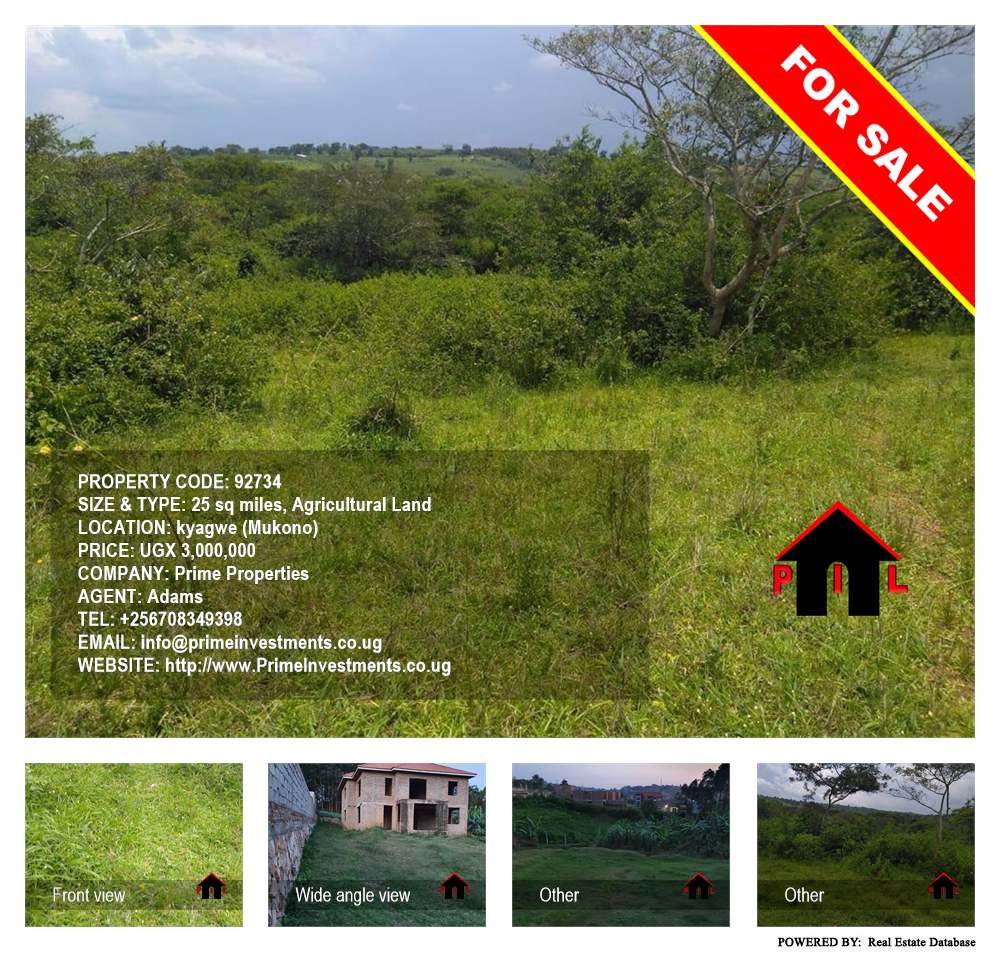 Agricultural Land  for sale in Kyaggwe Mukono Uganda, code: 92734