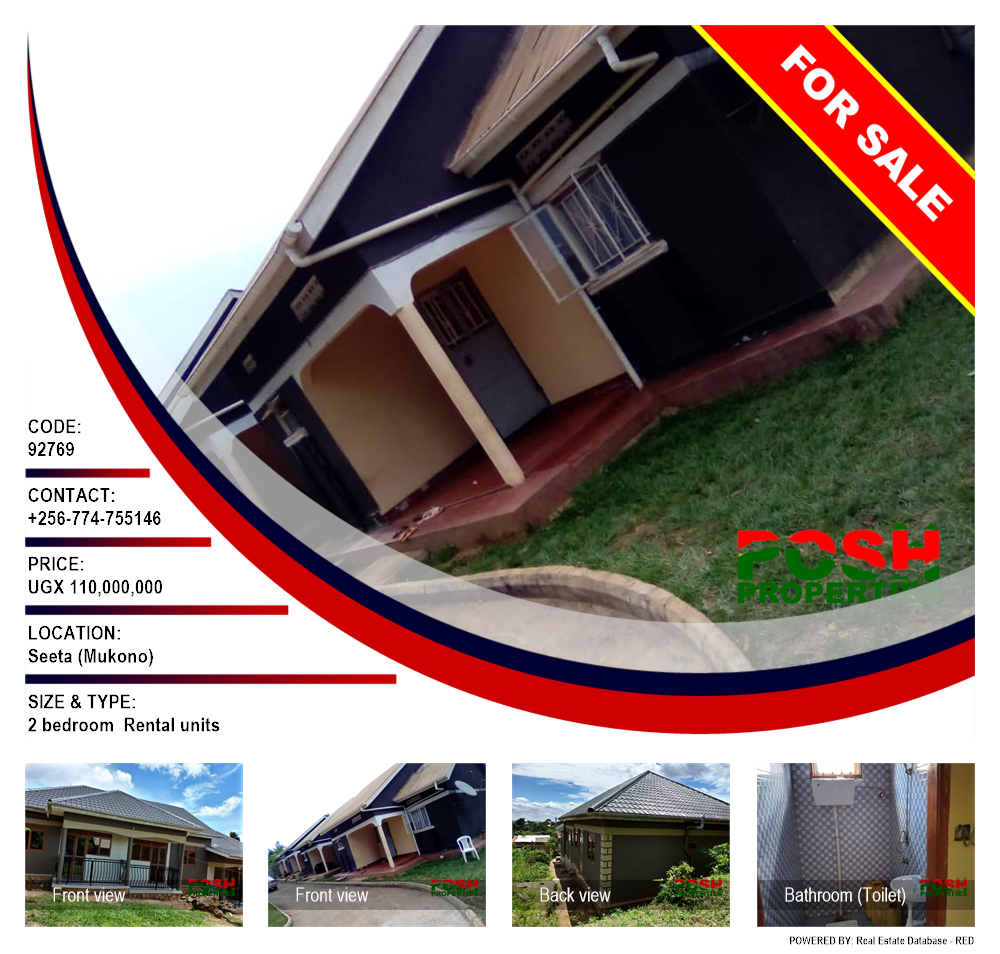 2 bedroom Rental units  for sale in Seeta Mukono Uganda, code: 92769