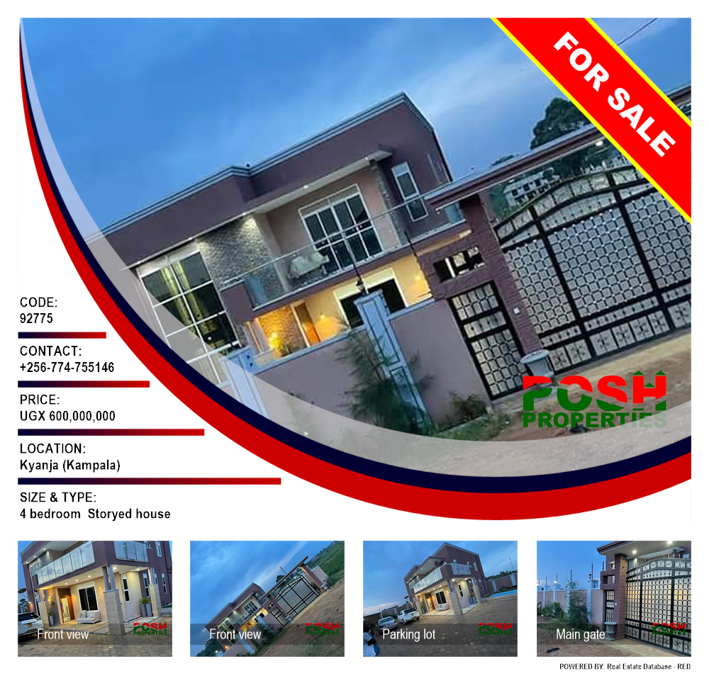 4 bedroom Storeyed house  for sale in Kyanja Kampala Uganda, code: 92775