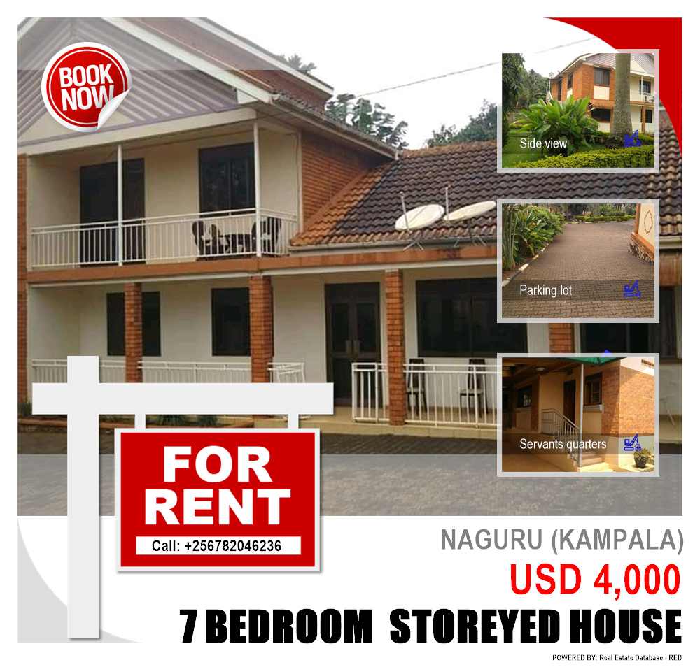 7 bedroom Storeyed house  for rent in Naguru Kampala Uganda, code: 92795