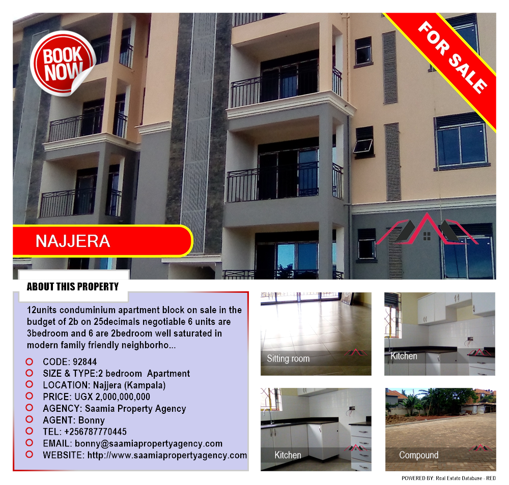 2 bedroom Apartment  for sale in Najjera Kampala Uganda, code: 92844