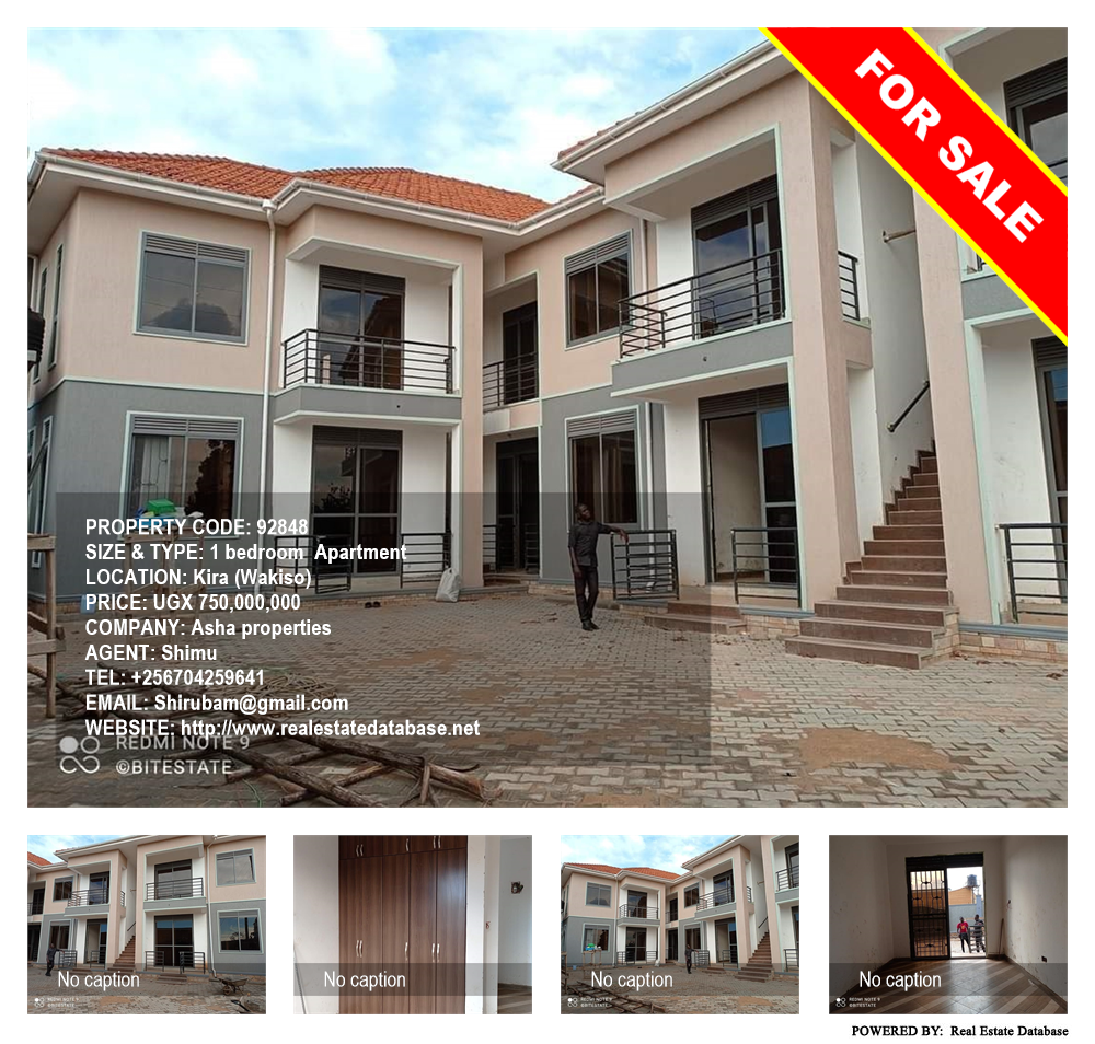 1 bedroom Apartment  for sale in Kira Wakiso Uganda, code: 92848